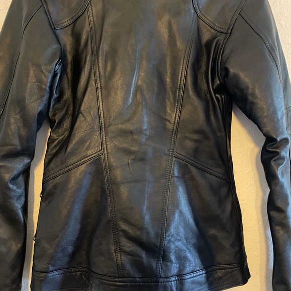 VINTAGE MOTORCYCLE Biker JACKET quality leather no size tag but is size XS-small - Picture 4 of 12